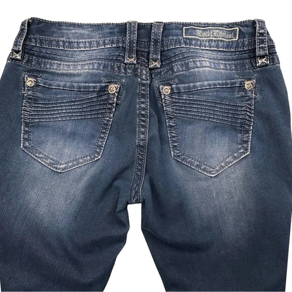 Rock Revival Gia Straight Jeans. Hem has been cut. RAW HEM 27” Inseam. 30” W - Picture 4 of 14